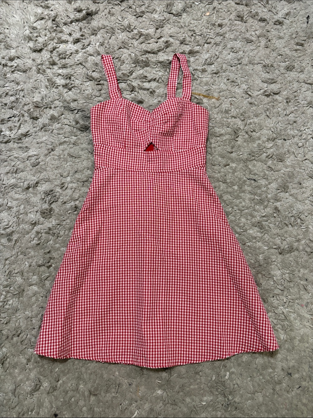 Red Gingham A-Line Sundress